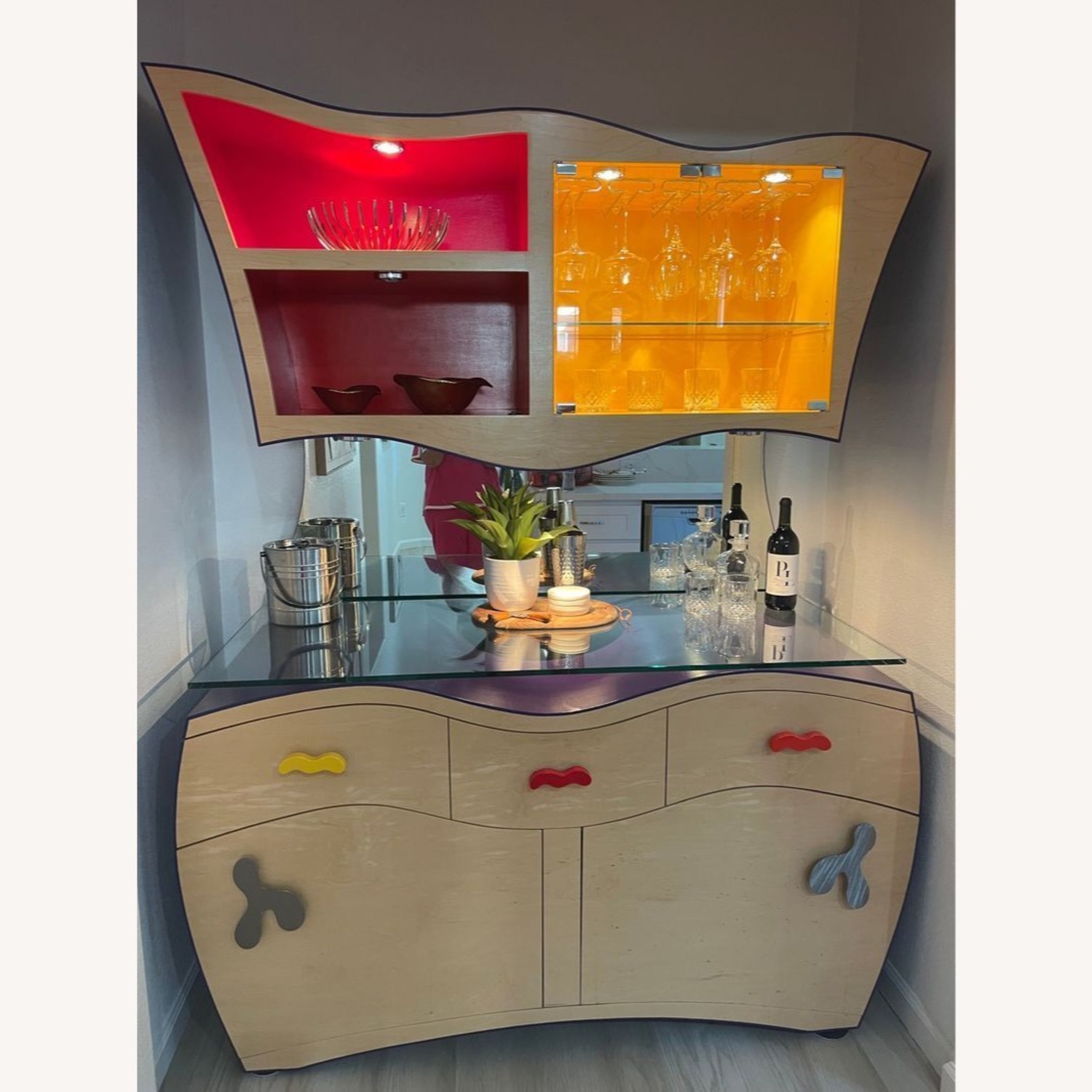 Two-Piece Custom Buffet by Local Artists Sideboard - image-12