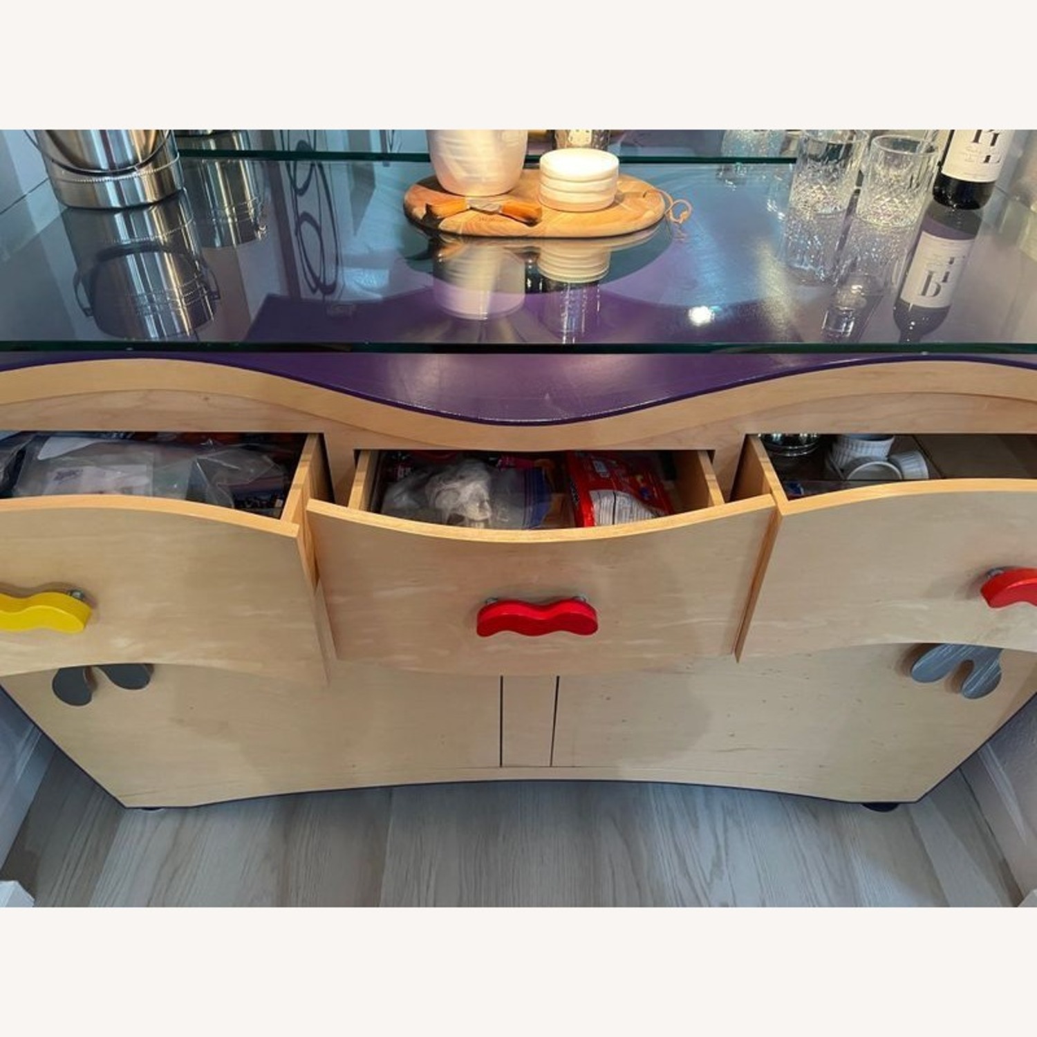 Two-Piece Custom Buffet by Local Artists Sideboard - image-4
