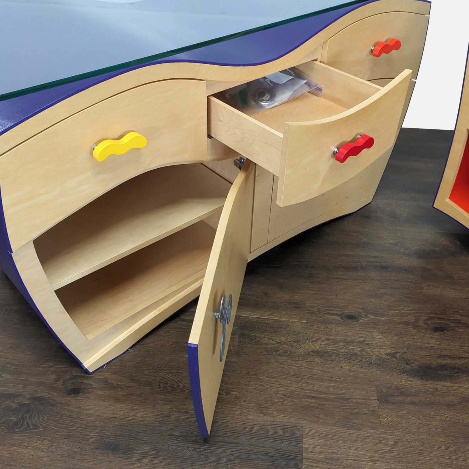 Two-Piece Custom Buffet by Local Artists Sideboard - image-7