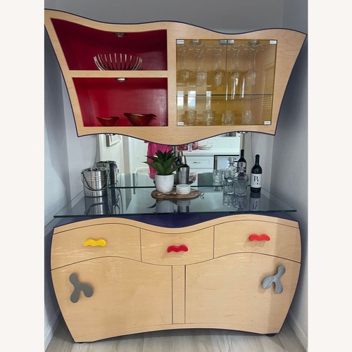 Used Two-Piece Custom Buffet by Local Artists Sideboard for sale on AptDeco