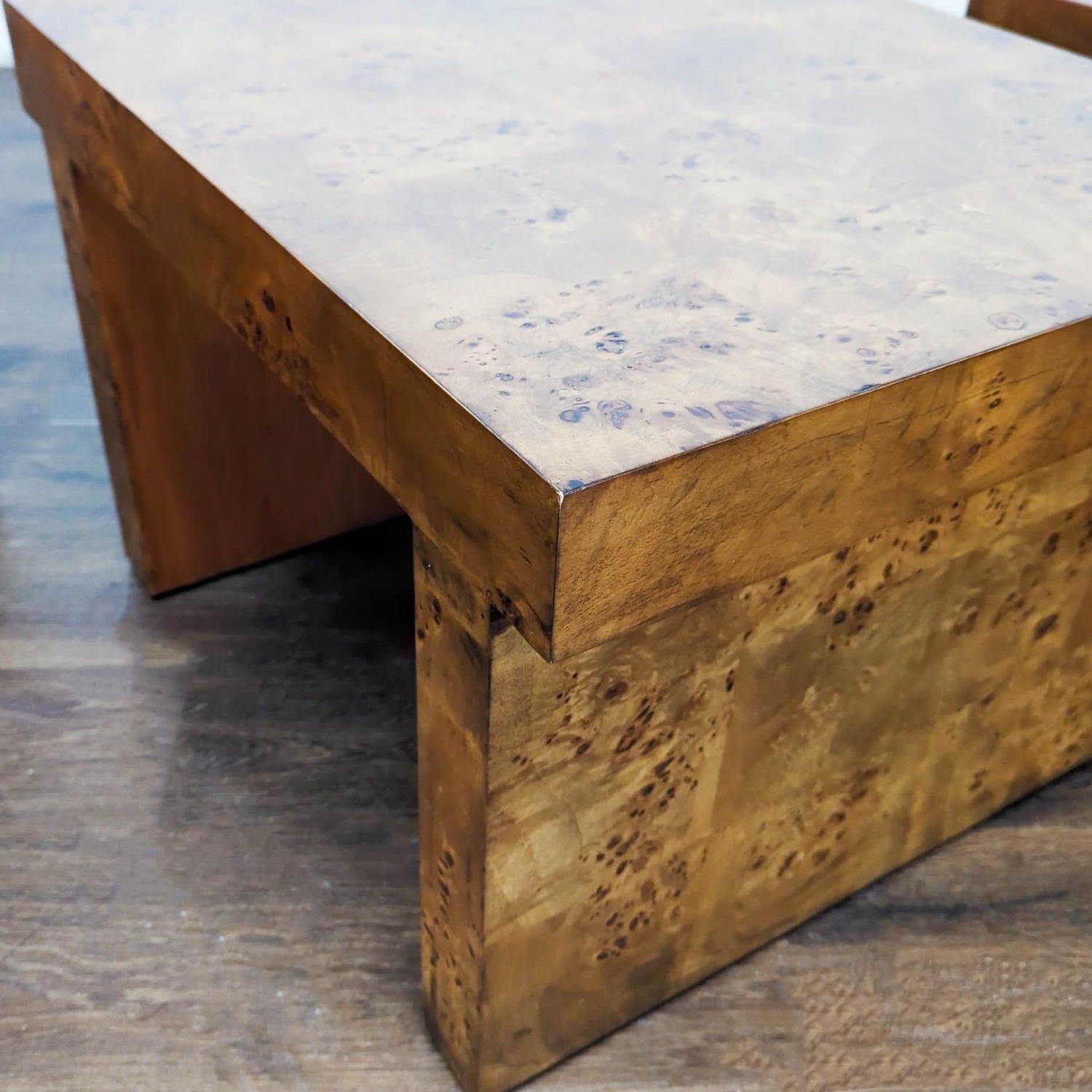 Frontgate Three-Piece Burlwood Veneer Coffee Table - image-6