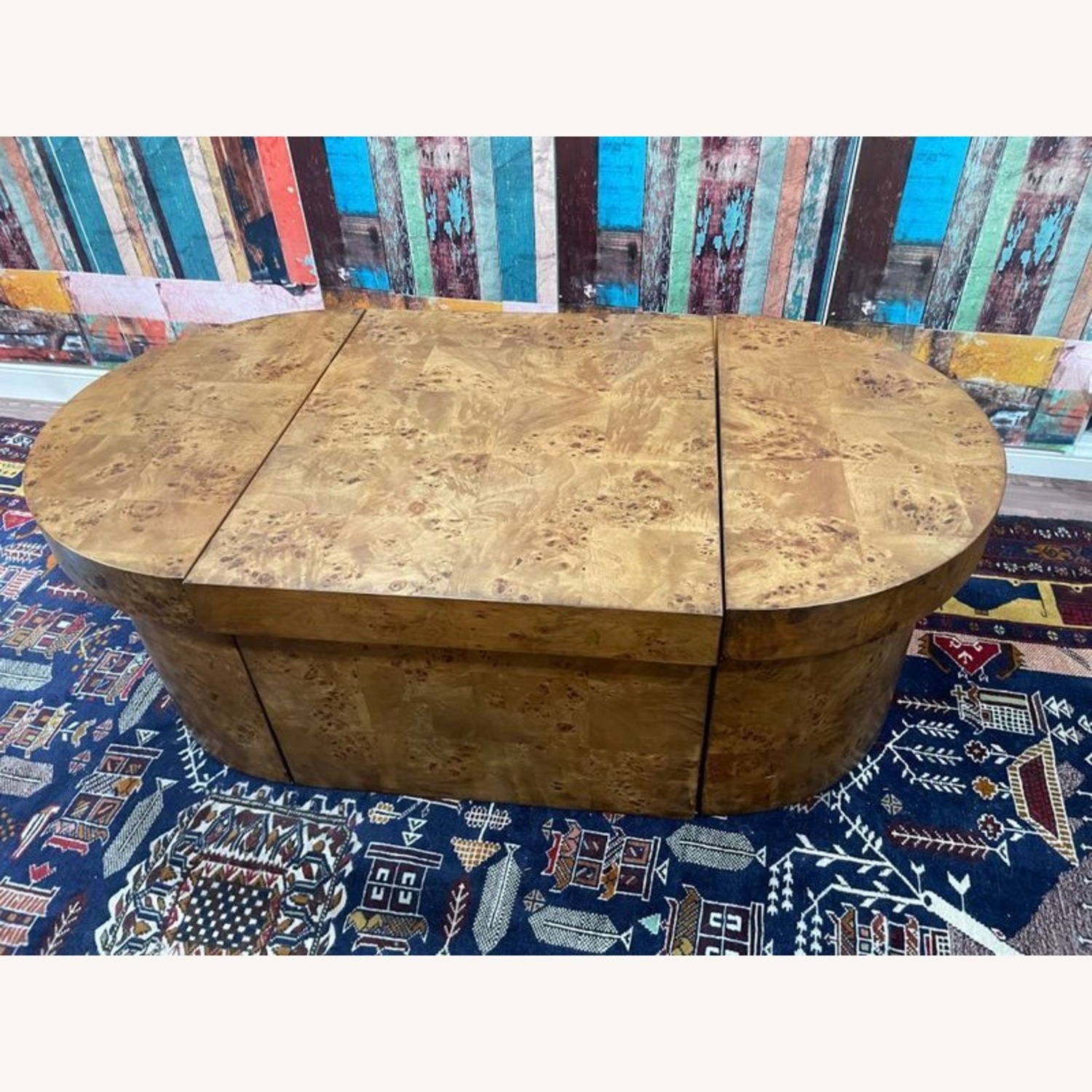Frontgate Three-Piece Burlwood Veneer Coffee Table - image-3