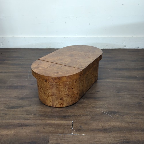 Used Frontgate Three-Piece Burlwood Veneer Coffee Table for sale on AptDeco