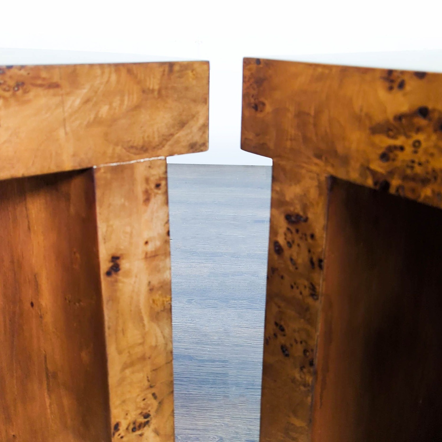 Frontgate Three-Piece Burlwood Veneer Coffee Table - image-5