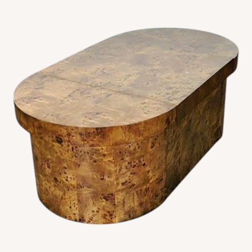 Used Frontgate Three-Piece Burlwood Veneer Coffee Table for sale on AptDeco