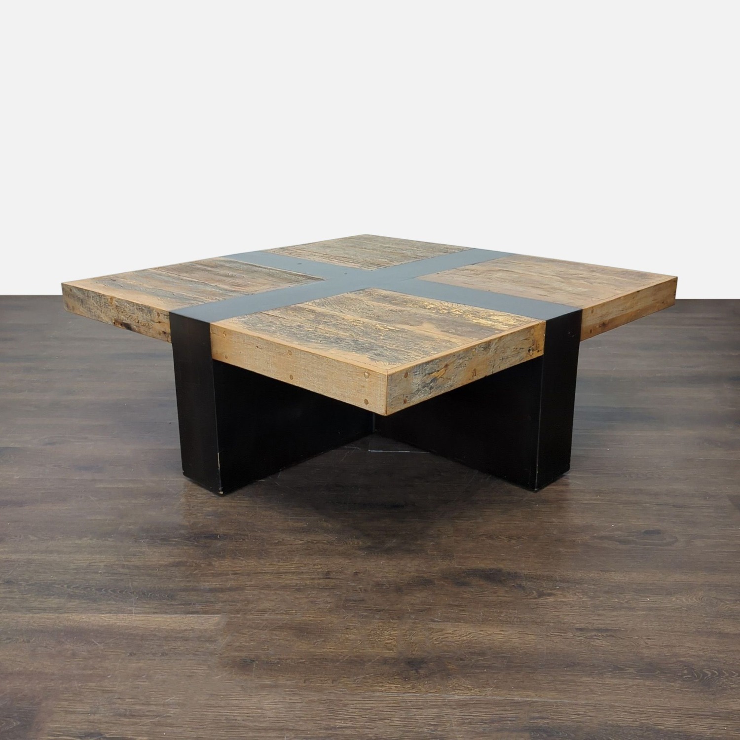 Wood Contrast Square Coffee Table - image-6