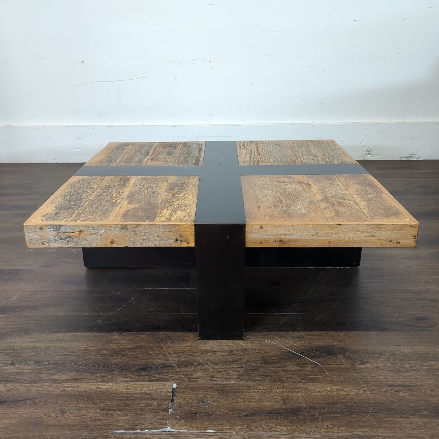 Wood Contrast Square Coffee Table - image-1