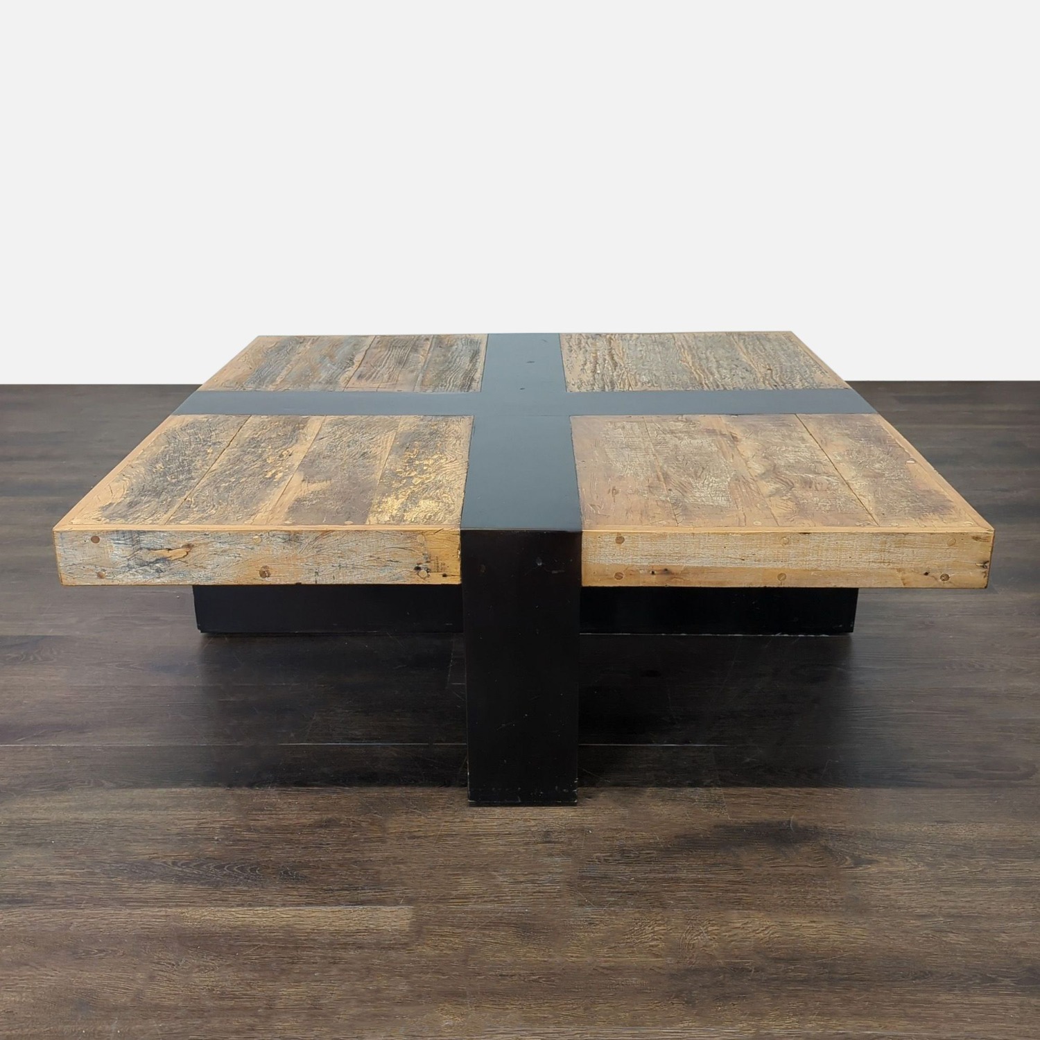 Wood Contrast Square Coffee Table - image-7