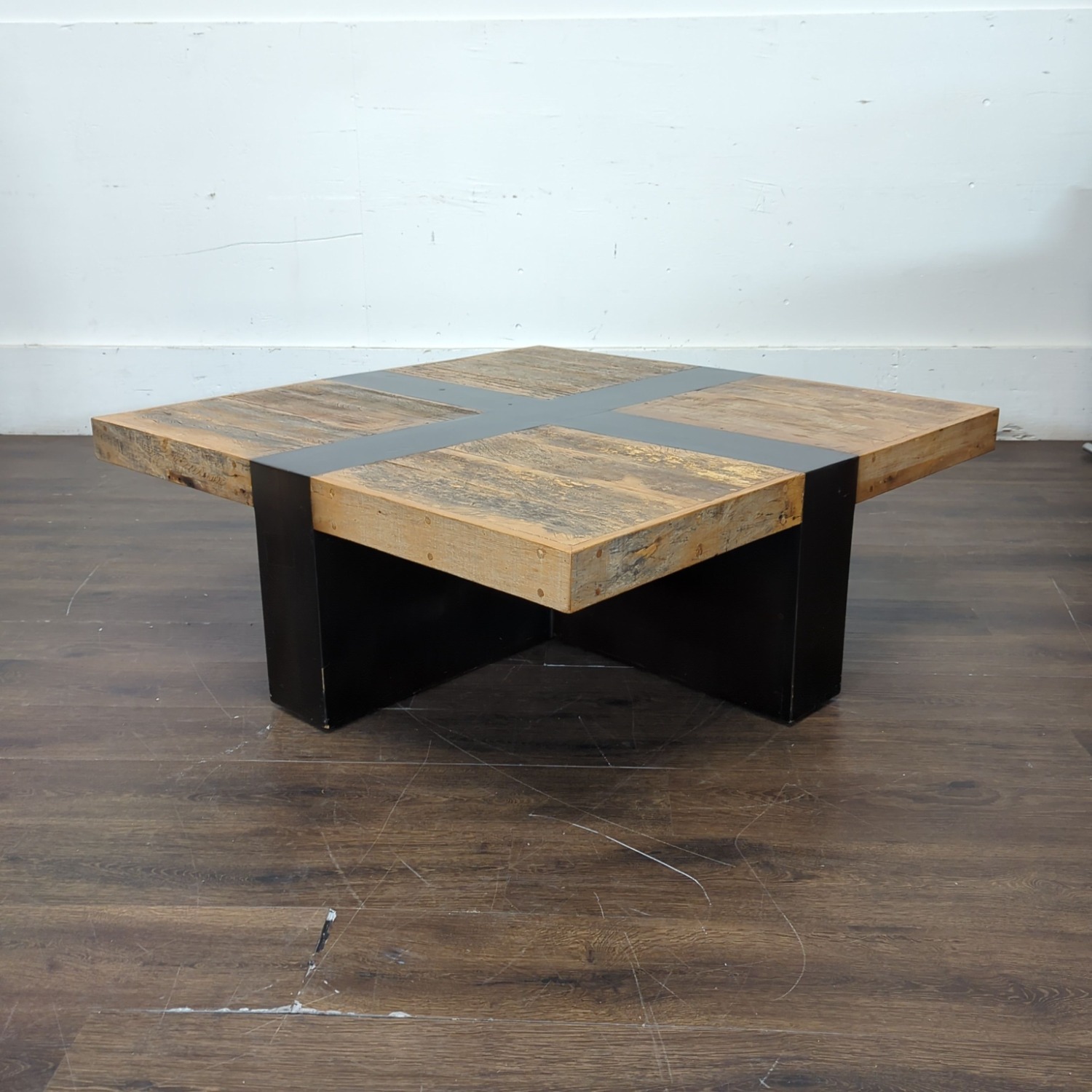 Wood Contrast Square Coffee Table - image-2