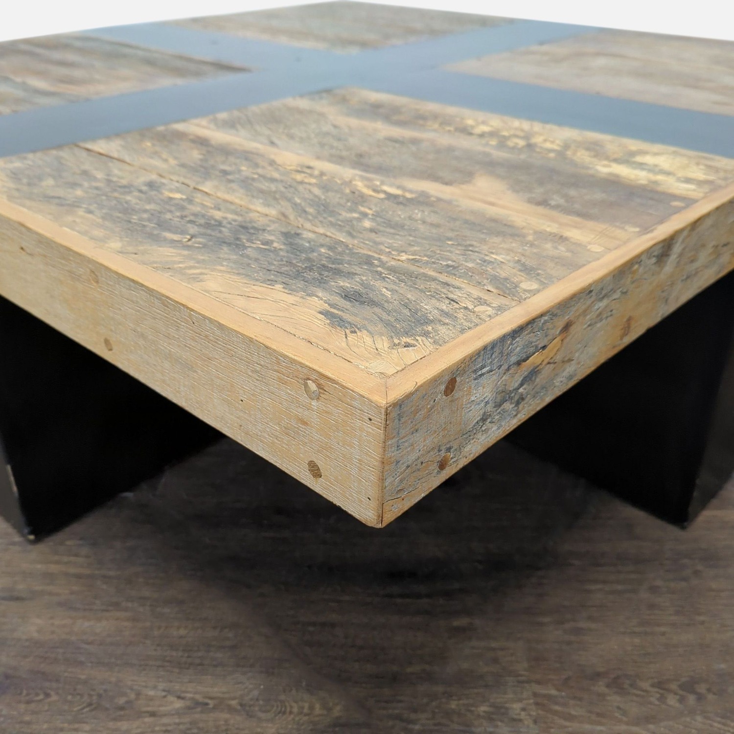Wood Contrast Square Coffee Table - image-5