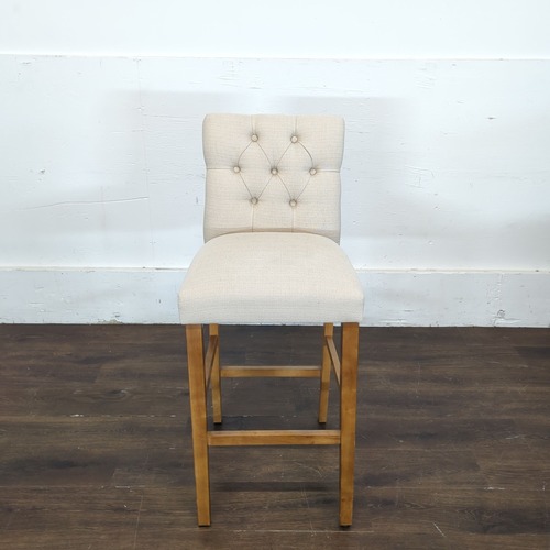 Used Upholstered Bar Stool Wood Stool for sale on AptDeco
