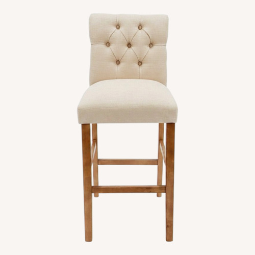 Used Upholstered Bar Stool Wood Stool for sale on AptDeco