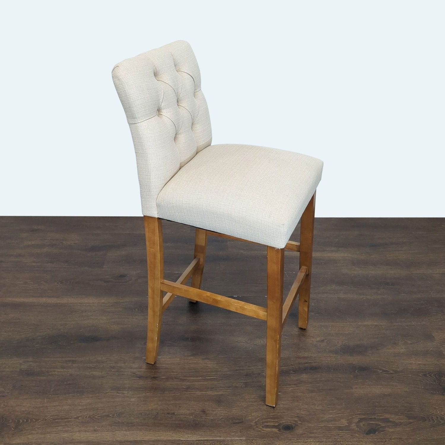 Upholstered Bar Stool Wood Stool - image-4