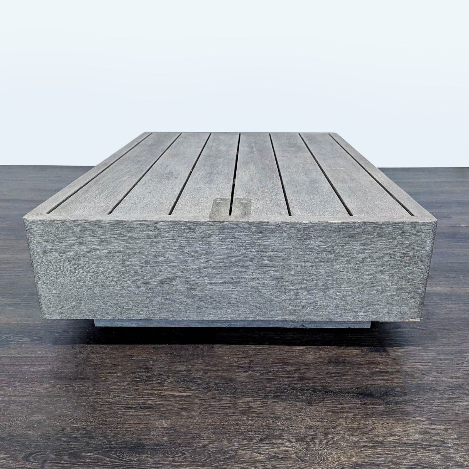 Restoration Hardware Maya Weathered Teak Modern Table - image-5