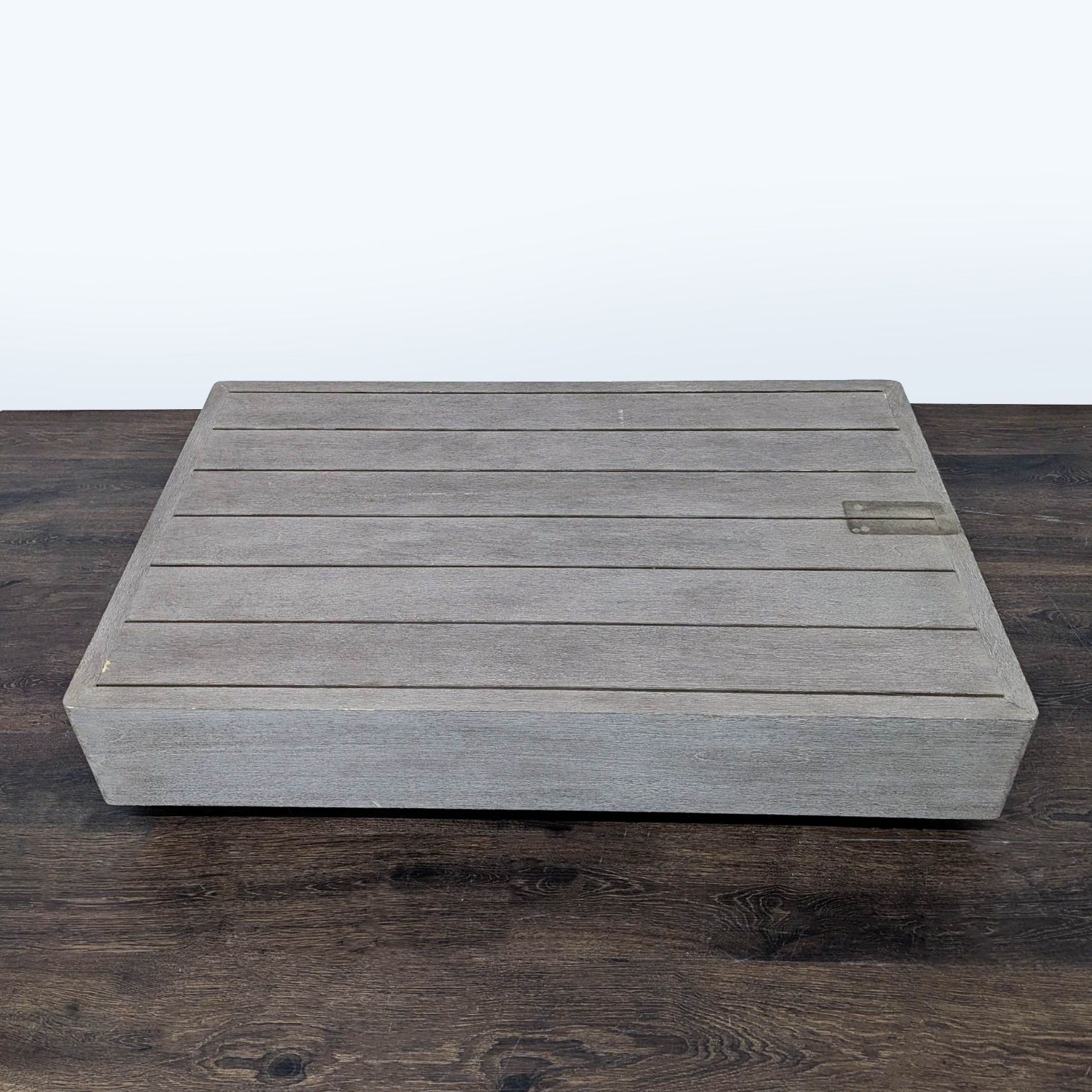 Restoration Hardware Maya Weathered Teak Modern Table - image-7
