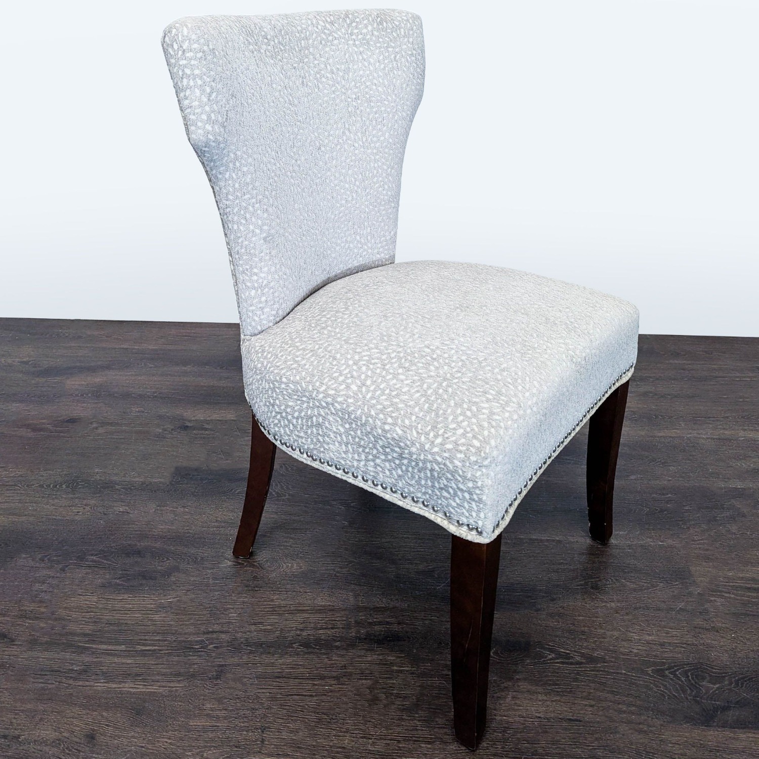 Modern Lounge Chair with Light Patterned Fabric Chair - image-7