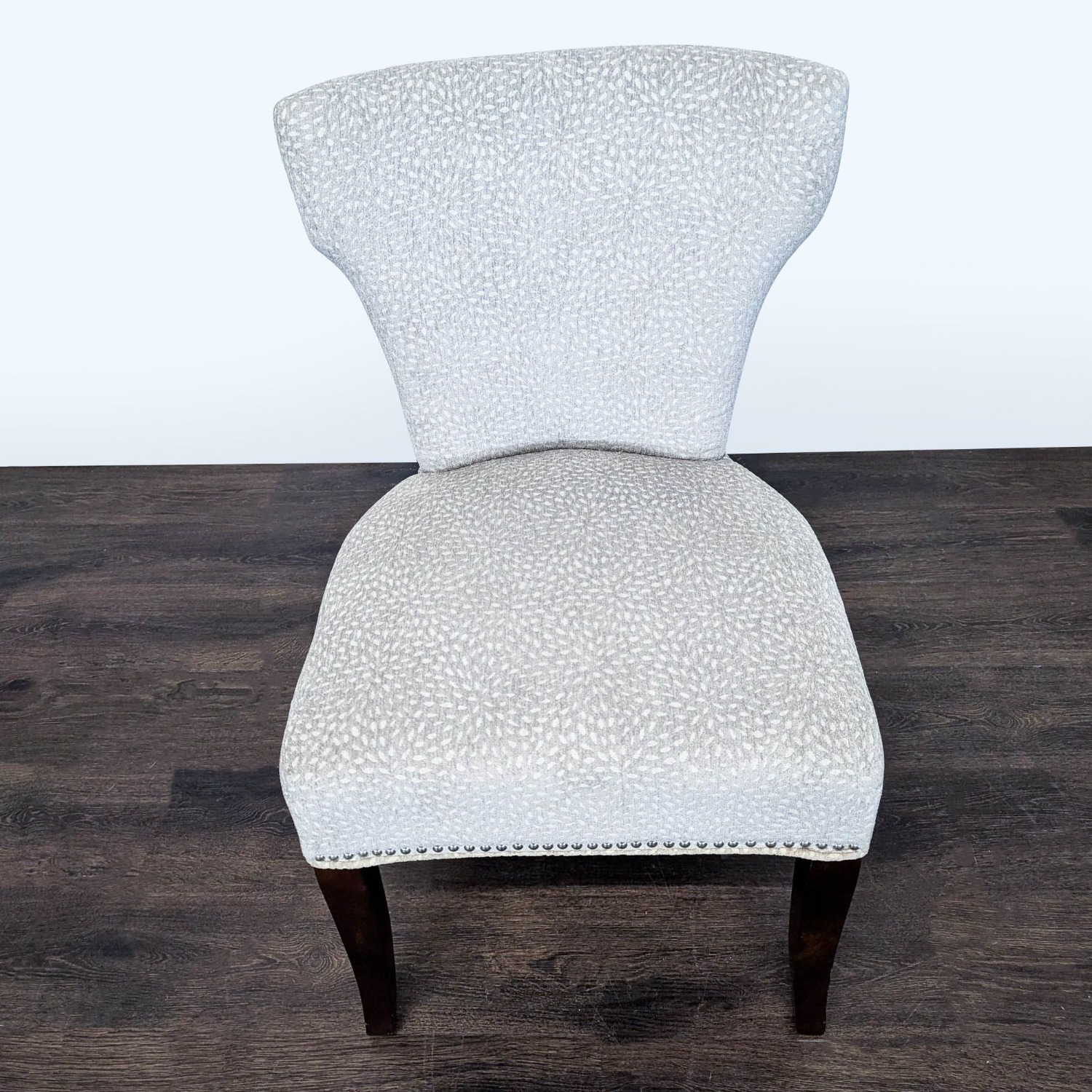 Modern Lounge Chair with Light Patterned Fabric Chair - image-3
