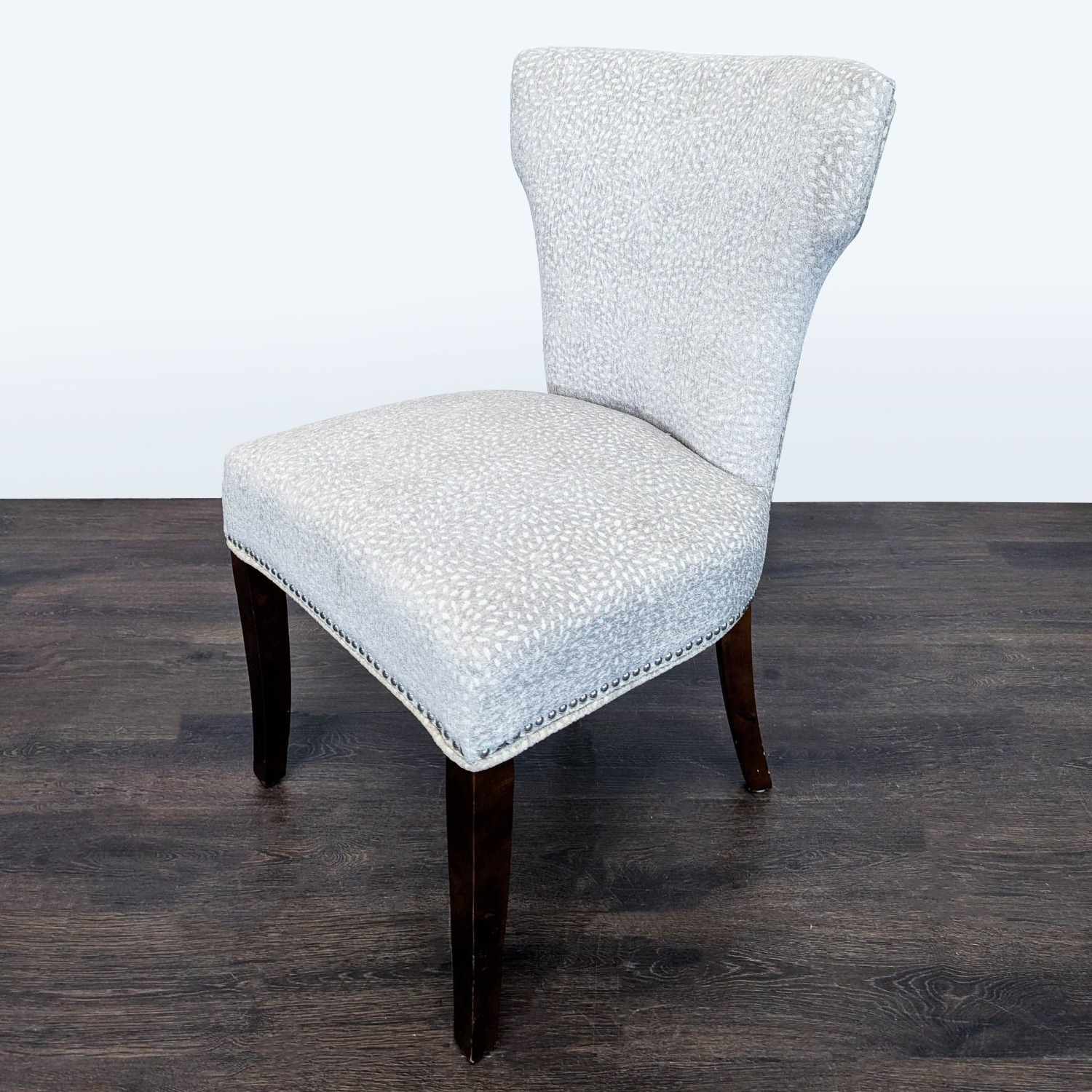 Modern Lounge Chair with Light Patterned Fabric Chair - image-5