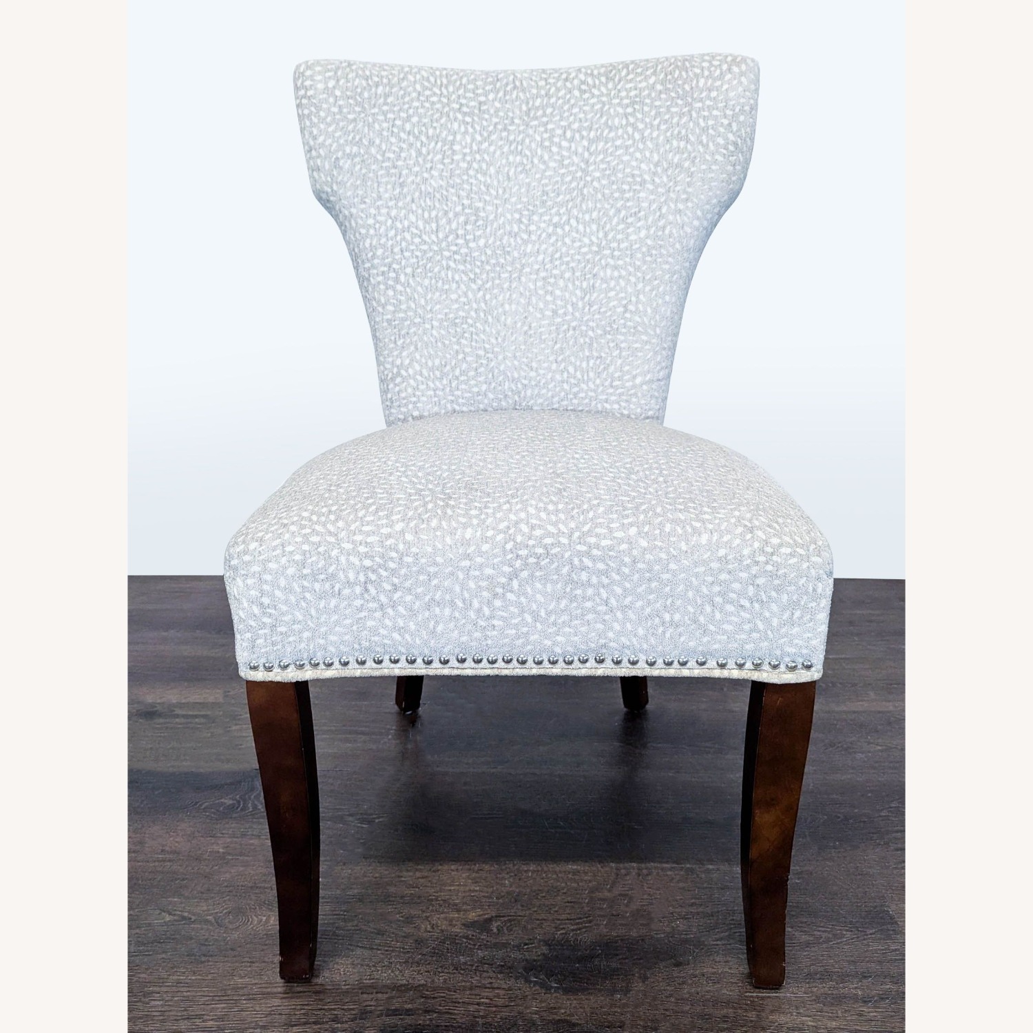 Modern Lounge Chair with Light Patterned Fabric Chair - image-8