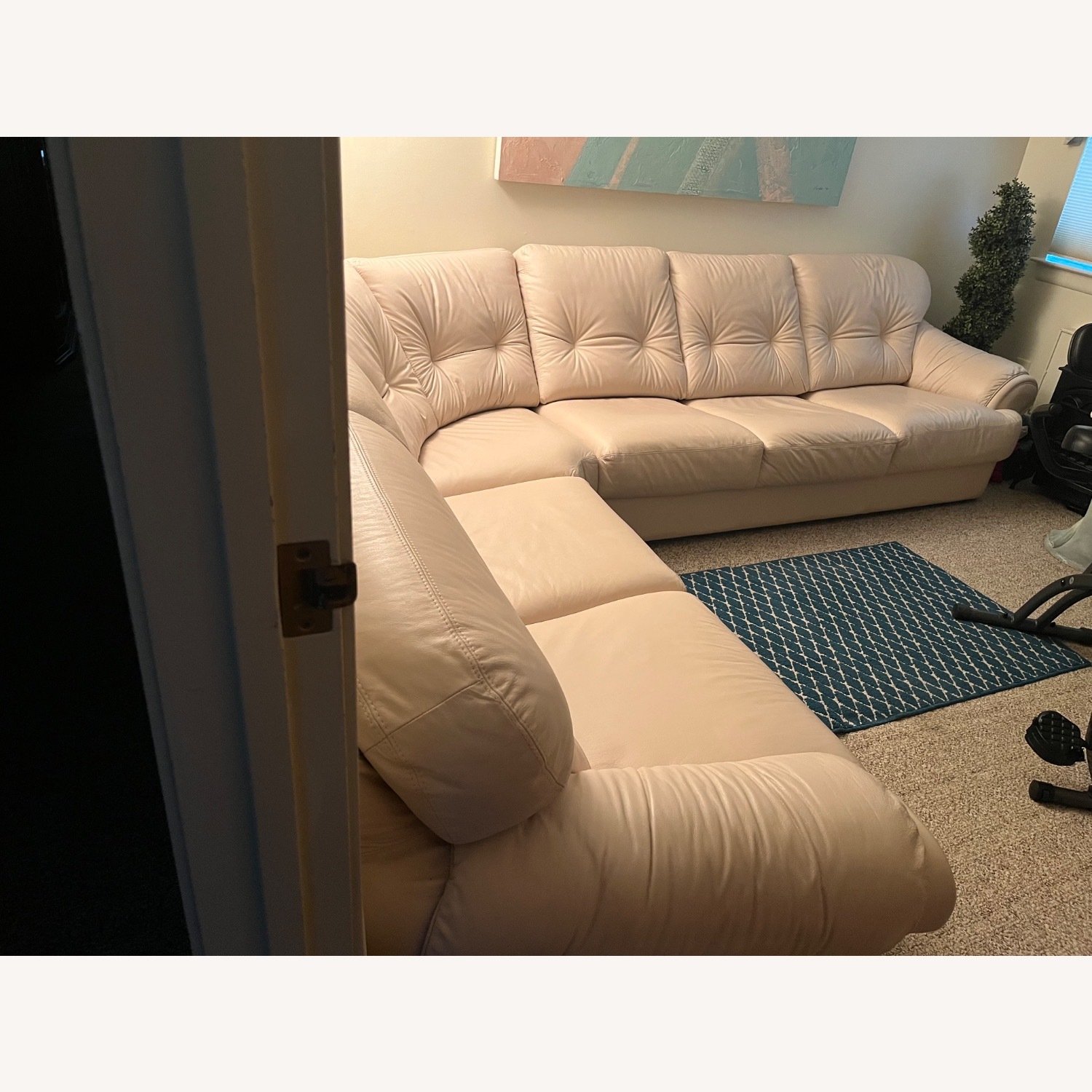Calia Italia Leather Sectional - image-1