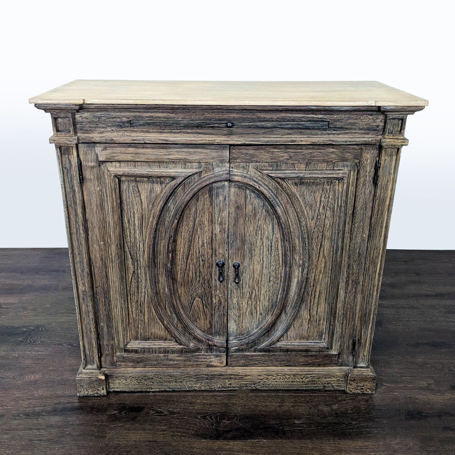 Two Door Cabinet with Molded Designs on Doors	 - image-9