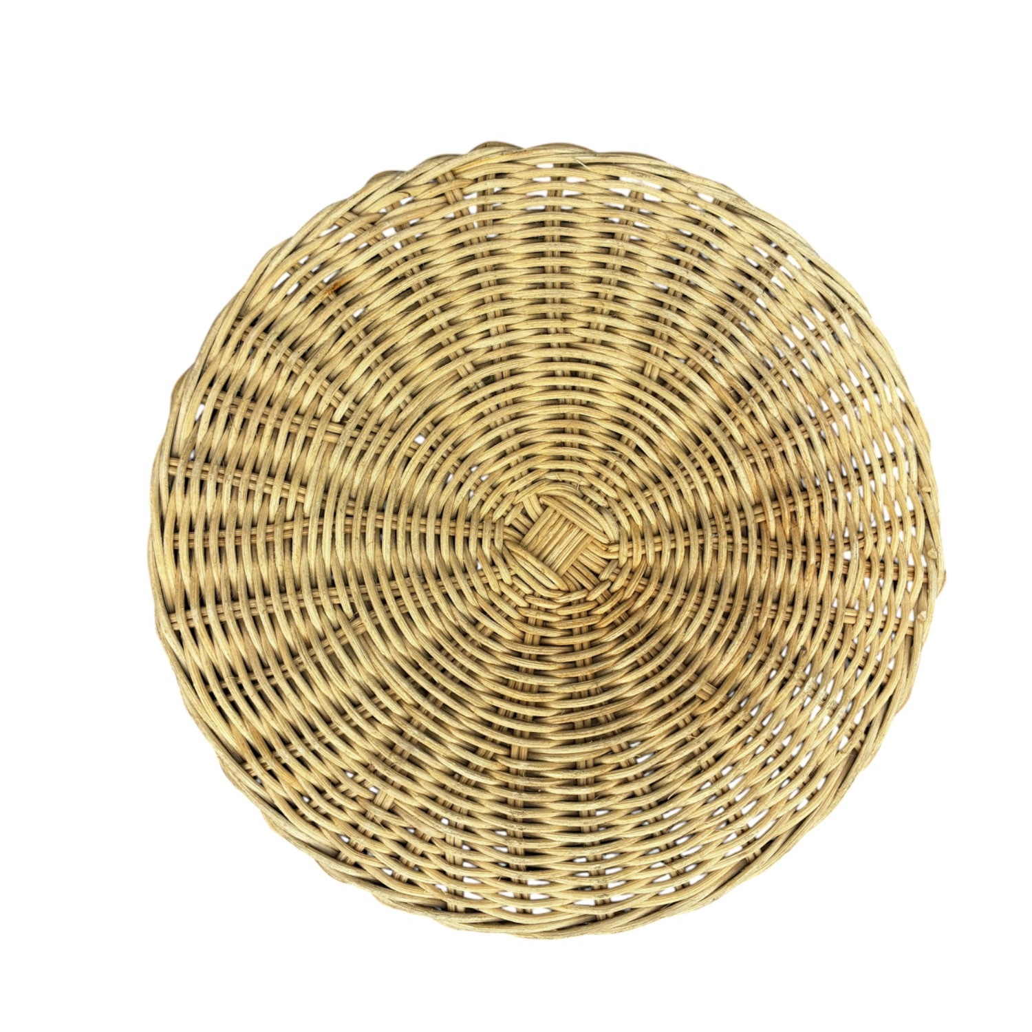 Hand-Woven Natural Wicker Basket with Lid & Handle - image-4