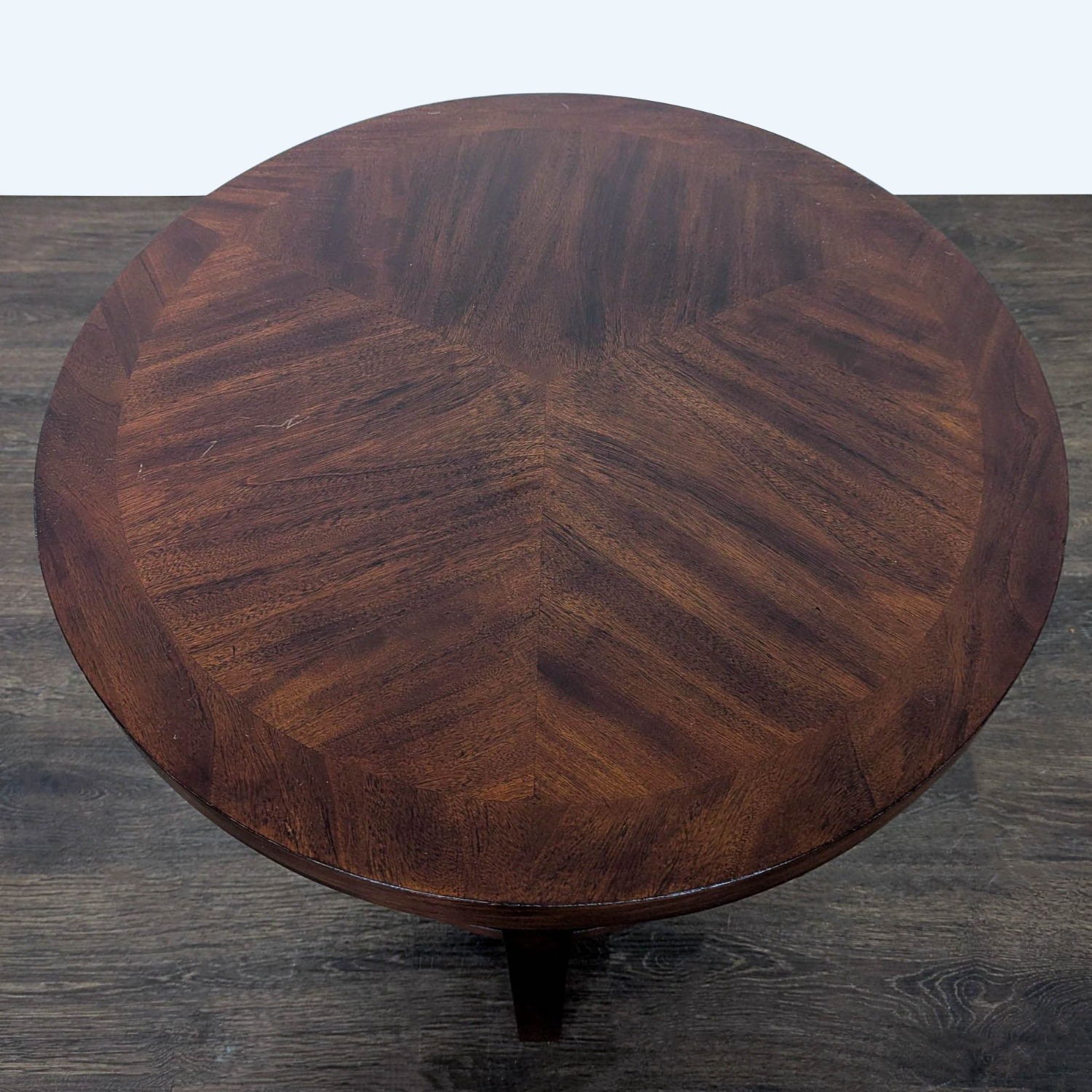 Three Leg Wood End Table with Shelf	 - image-2