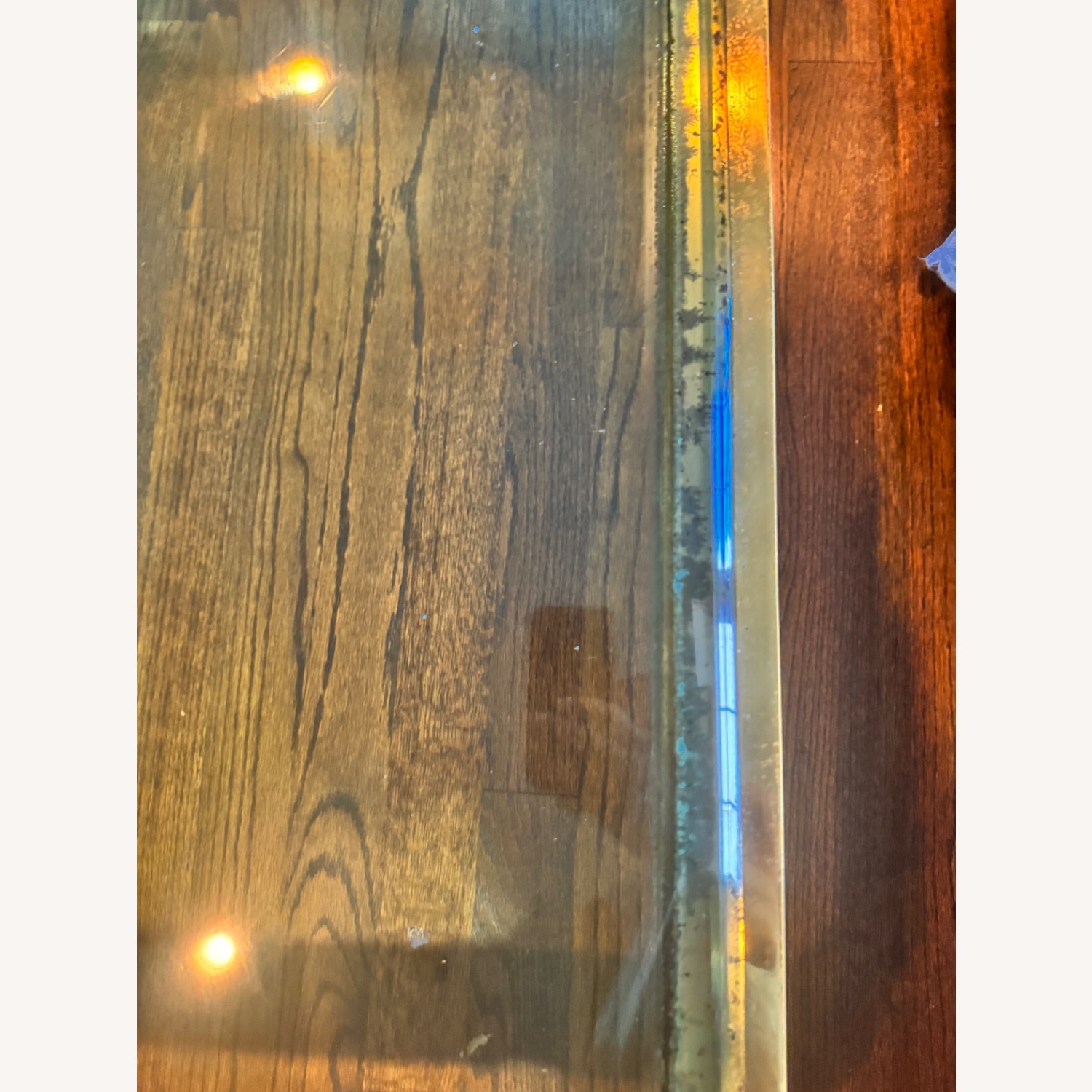 Vintage Brass Glass Coffee Table - image-6