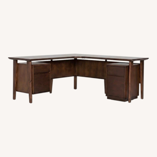 Used Living Spaces Dark Brown Desk for sale on AptDeco