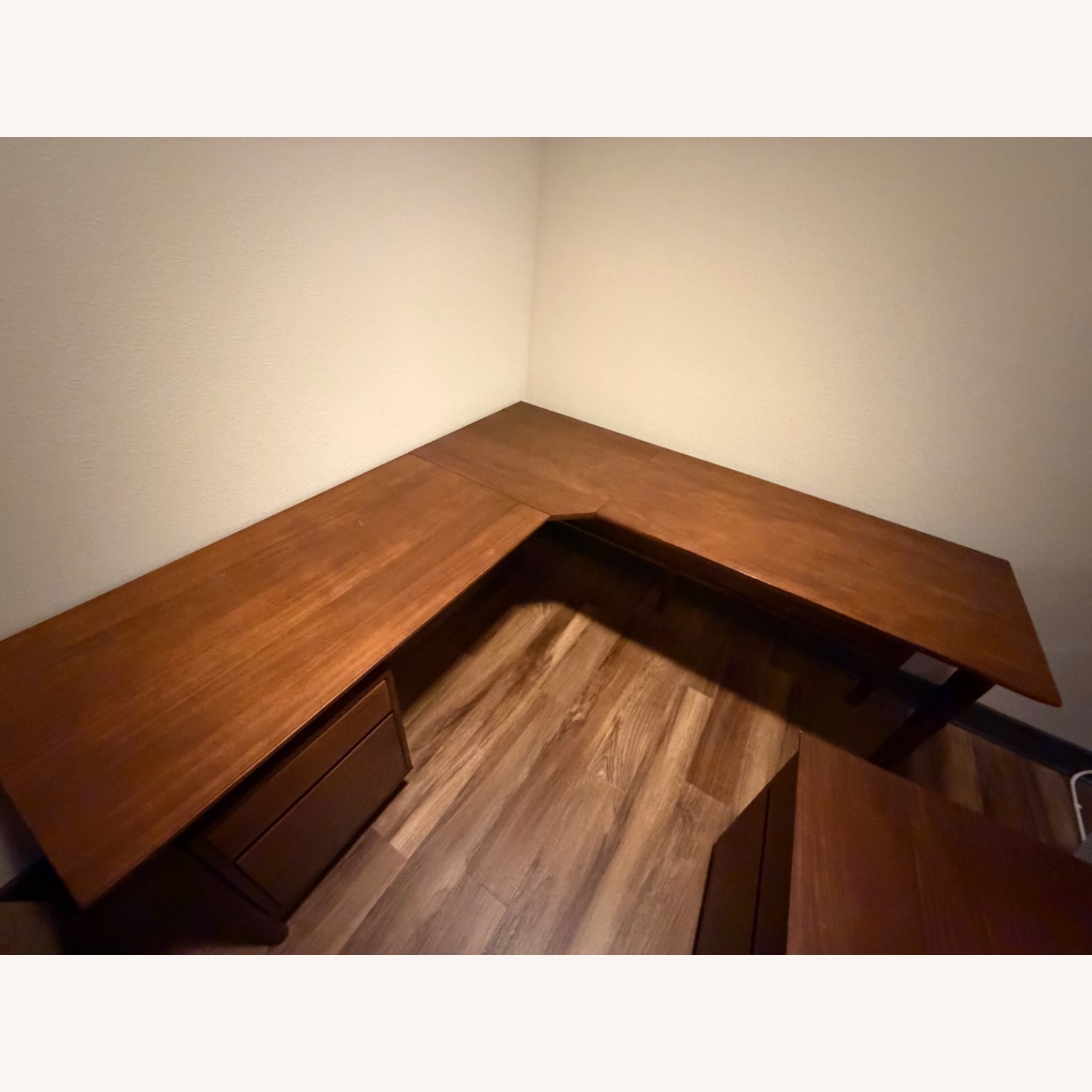 Living Spaces Dark Brown Desk - image-4