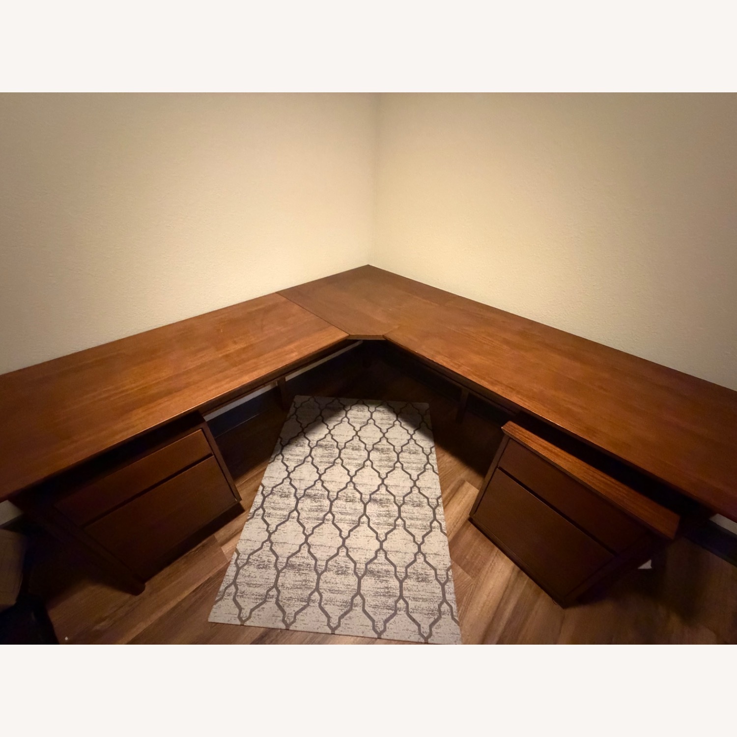 Living Spaces Dark Brown Desk - image-1