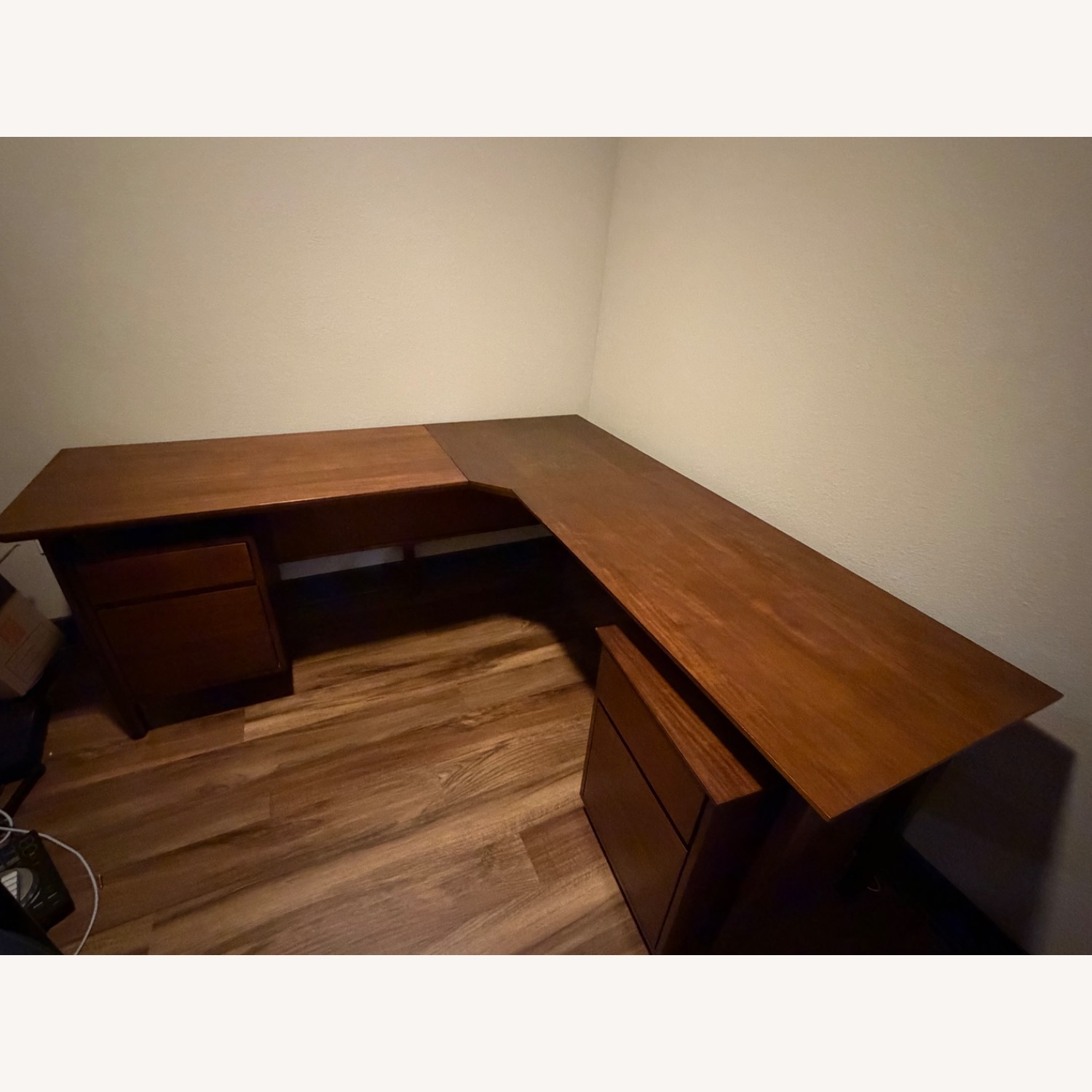 Living Spaces Dark Brown Desk - image-5