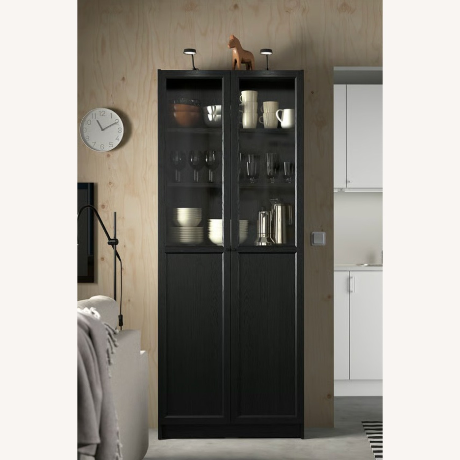 IKEA BILLY / OXBERG Black Bookcase - image-1