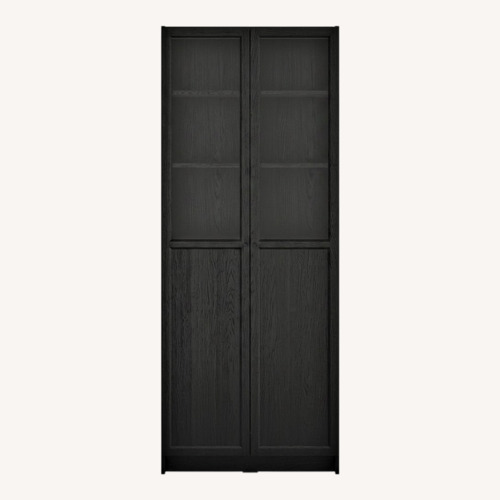 Used IKEA BILLY / OXBERG Black Bookcase for sale on AptDeco