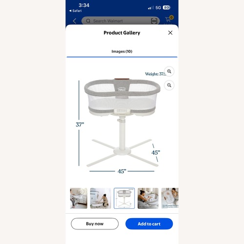 Used HALO White Crib for sale on AptDeco