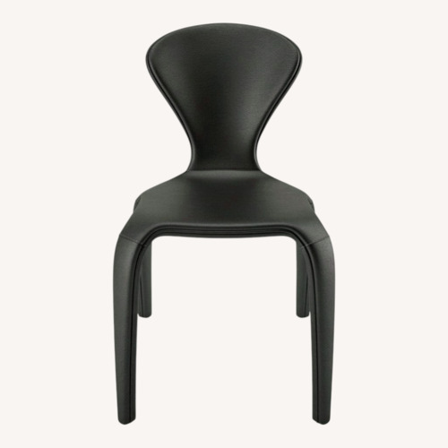 Used Roche Bobois Marylin Black Leather Dining Chairs for sale on AptDeco