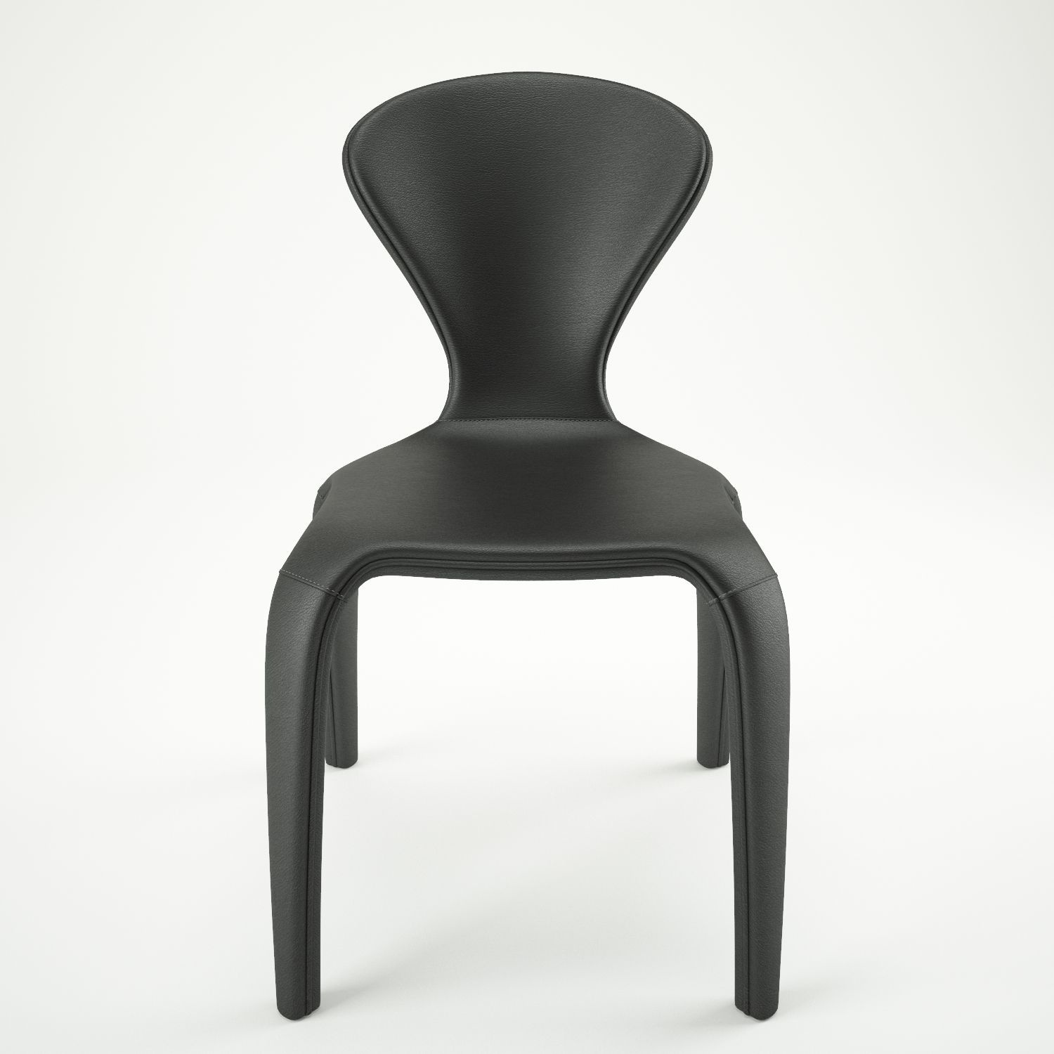 Roche Bobois Marylin Black Leather Dining Chairs - image-4