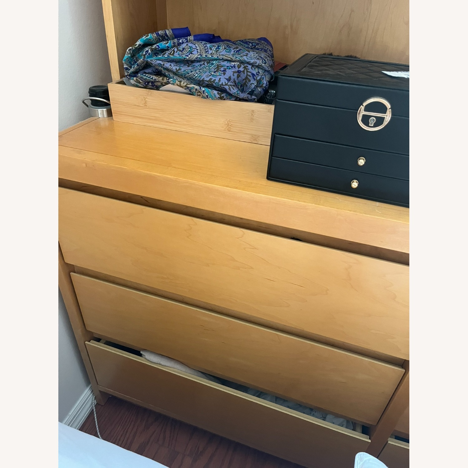 Vintage Solid Wood Maple Dresser with Hutch - image-3