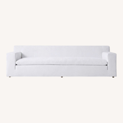 Used Restoration Hardware White Fabric 3+ Seater Sofa for sale on AptDeco