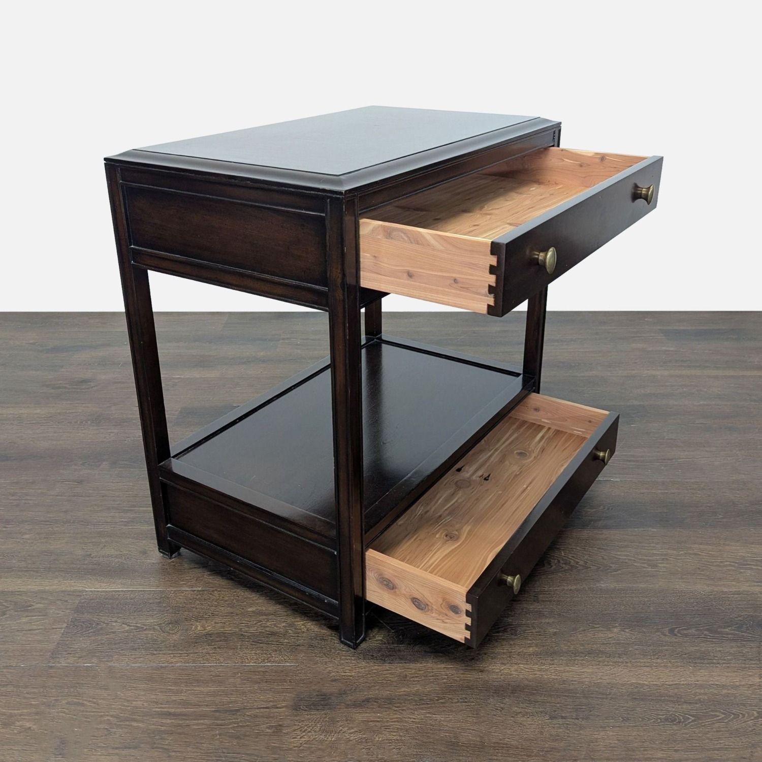 Restoration Hardware Two Drawer Nightstand - image-10