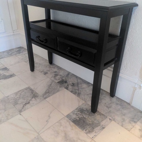 Used Pier 1 Sofa Table with Two Drawers for sale on AptDeco