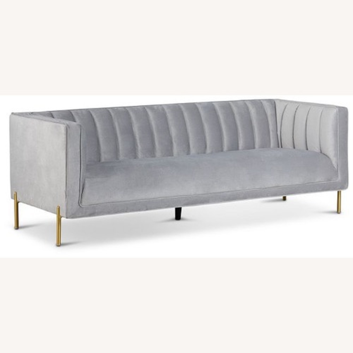 City Furniture Light Gray Velvet 3+ Seater Sofa - image-2