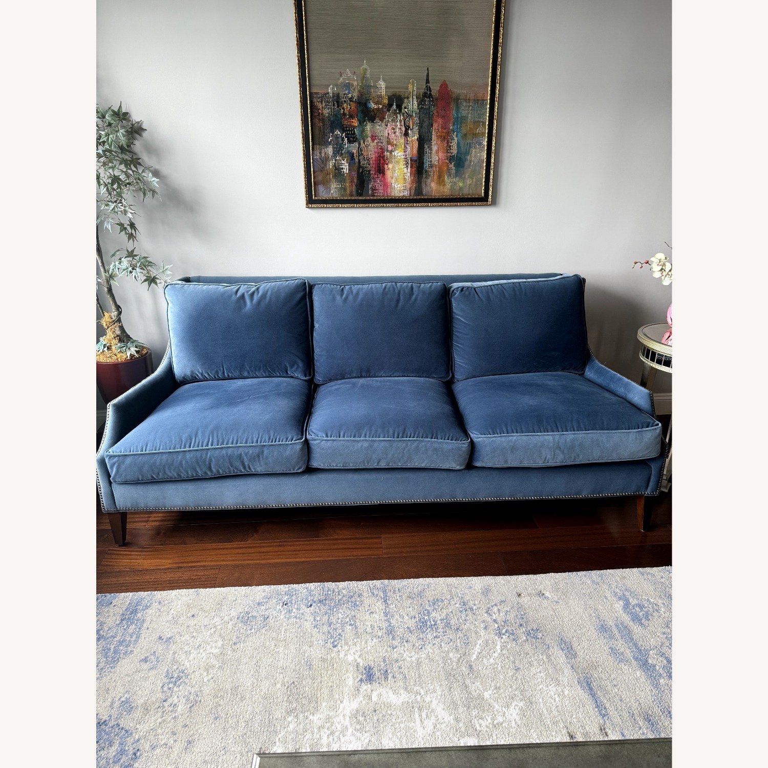 Robin Bruce Blue Velvet Sofa  - image-6