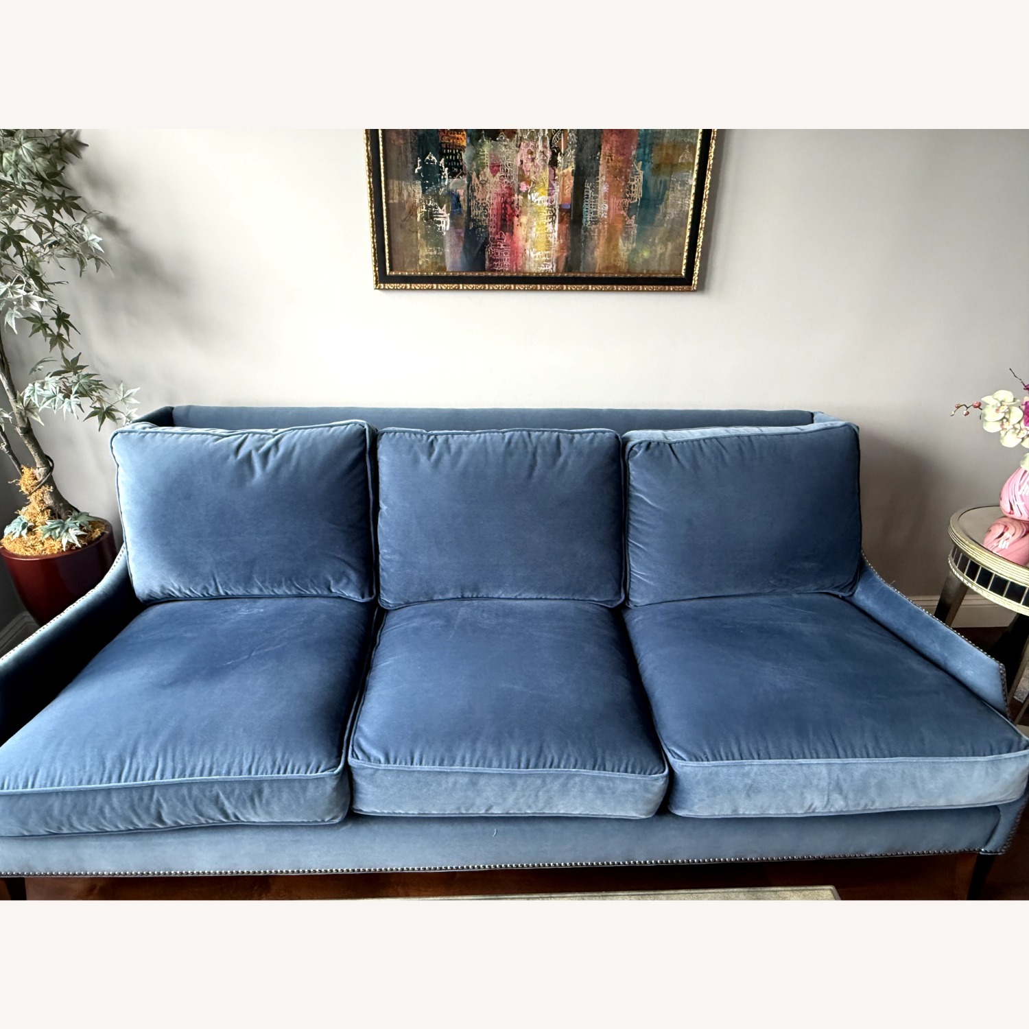 Robin Bruce Blue Velvet Sofa  - image-5