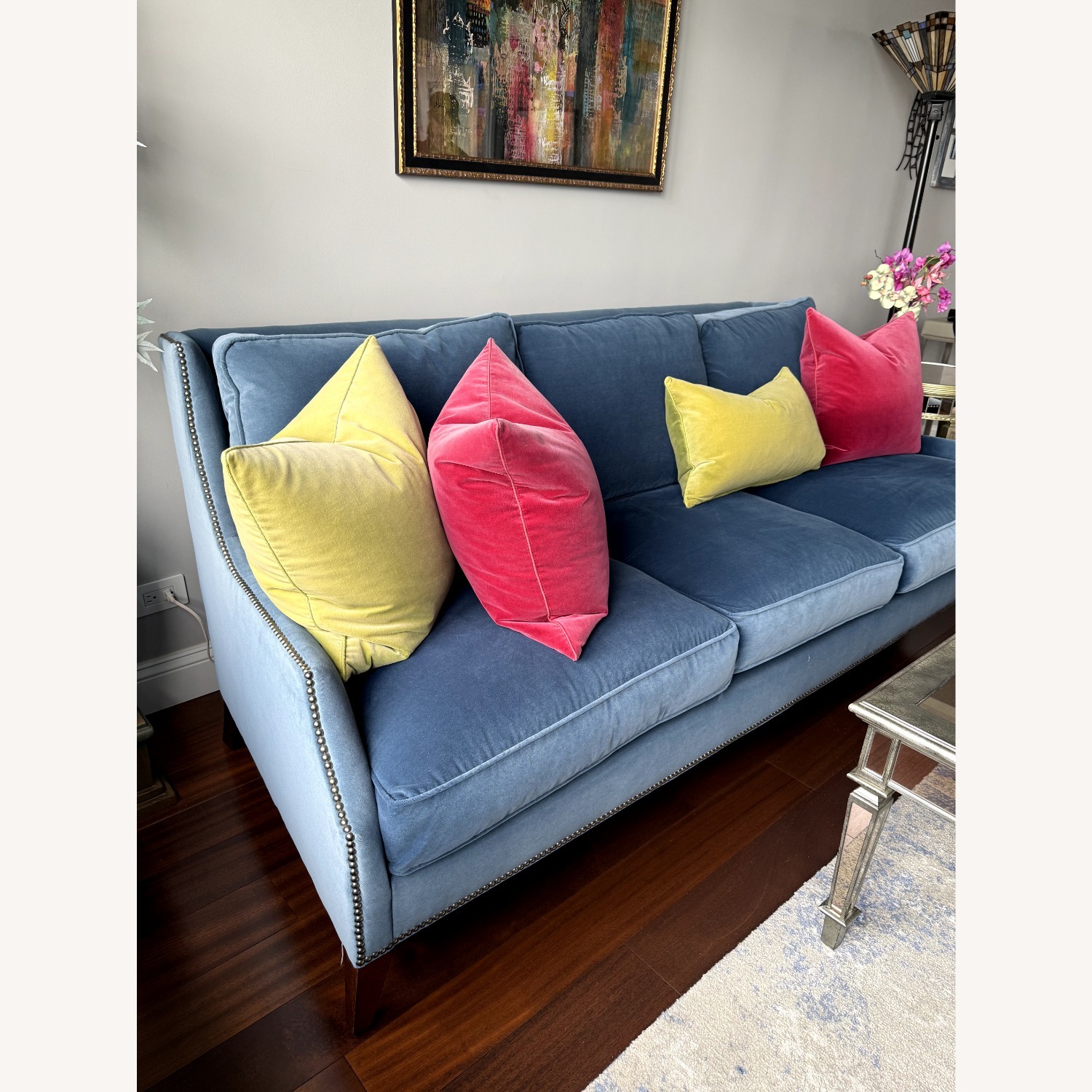 Robin Bruce Blue Velvet Sofa  - image-2