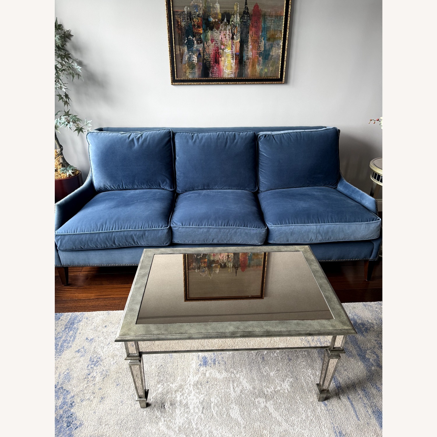 Robin Bruce Blue Velvet Sofa  - image-4