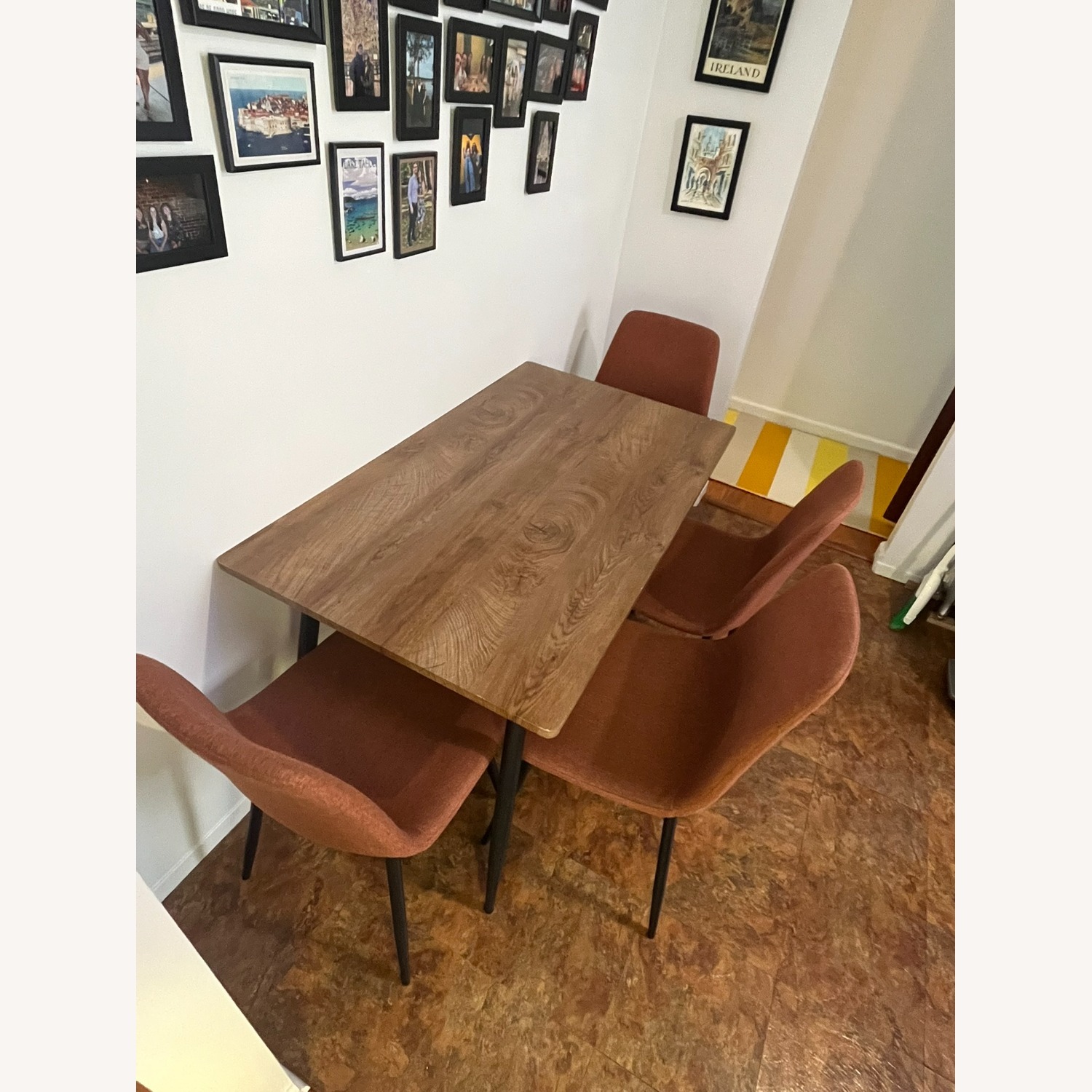 Modern Dining Table + 4 Chairs Set - image-3