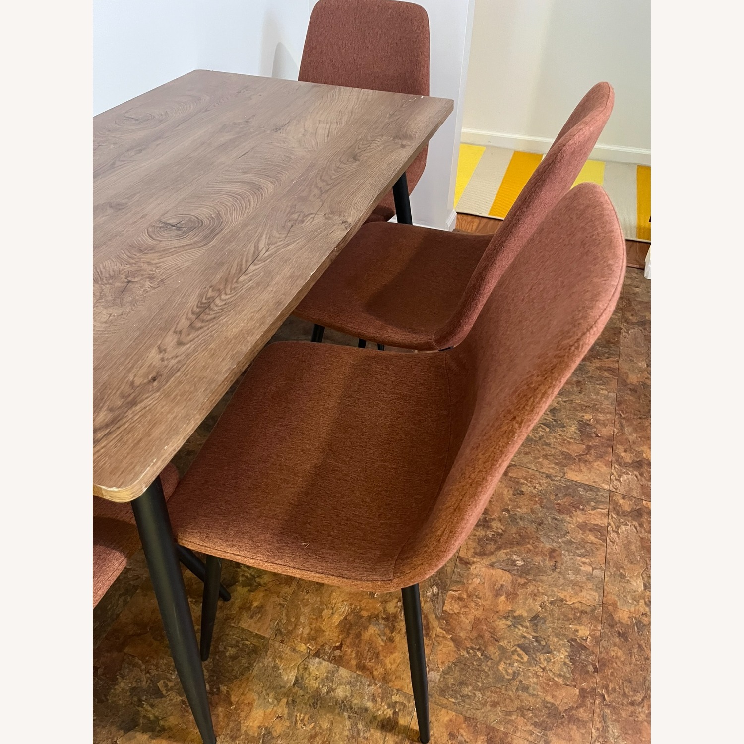 Modern Dining Table + 4 Chairs Set - image-8