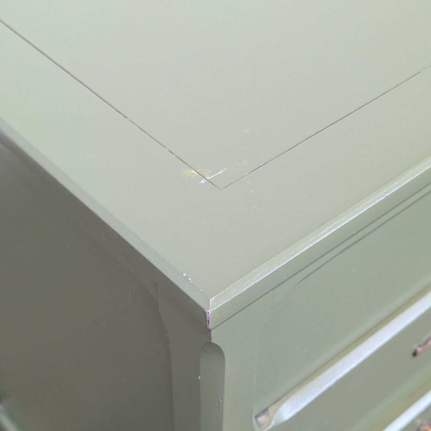 Three Drawer Nightstand with Metal Hardware	 - image-2