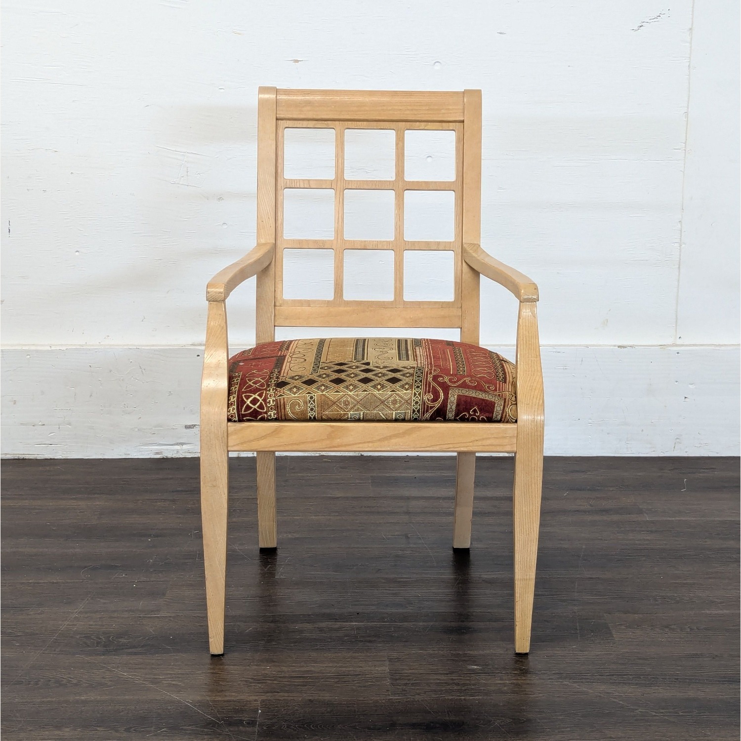Set of 6 Wood Chair including 2 Armchairs - image-3